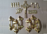 Décoration plaquée par or en plastique funèbre Christian Craft Pull Gloves d'accessoires de cercueil