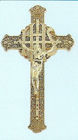 La croix plaquée or de cercueil manipule les pièces en plastique pour les cercueils européens