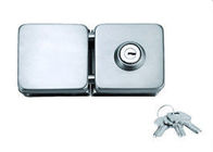 Double sécurité de porte en verre de glissement de deux portes avec le bouton pour la porte carrée
