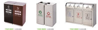 Solides solubles réutilisant le conteneur de déchets de rue tenant la poubelle de déchets classifiée en métal
