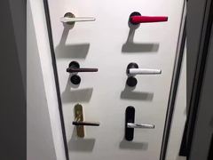 Présentez la poignée de porte moderne en alliage de zinc, la conception personnalisée de la poignée de porte commerciale 58*85mm pour vous