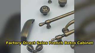 Ventes directes d'usine français rétro armoire armoire porte poignées Vintage Imitation laiton chanter