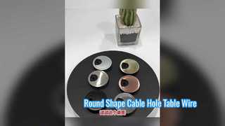 Boîte de couverture de fil de Table, trou de câble de forme ronde, meubles en alliage de Zinc, bureau, ordinateur de bureau, câble Gro