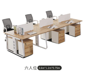 Tableau en bois d'étude de PC de Ministère de l'Intérieur avec le grand bureau profond d'ordinateur de Cabinet de classeur de 2 couches