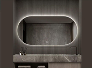 Smart Speaker Salle de bains Hôtel Douche entièrement éclairée à LED Rétroviseur murale rectangle suspendu