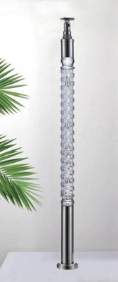 2024 L'intérieur luxueux préfabriqué balustrade de pilier de cristal balustrade acrylique balustrade d'escalier de l'escalier de la rampe de conception