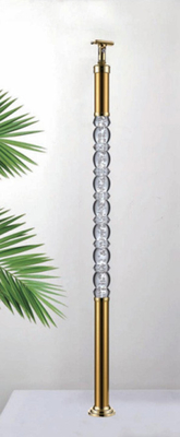 2024 L'intérieur luxueux préfabriqué balustrade de pilier de cristal balustrade acrylique balustrade d'escalier de l'escalier de la rampe de conception