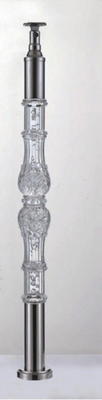 Baluster en cristal acrylique Transparence claire Manche personnalisée Taille or de luxe Décoratif acrylique Stai