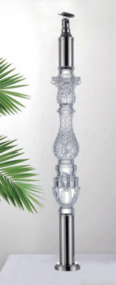 Baluster en cristal acrylique Transparence claire Manche personnalisée Taille or de luxe Décoratif acrylique Stai