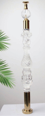 Baluster en cristal acrylique Transparence claire Manche personnalisée Taille or de luxe Décoratif acrylique Stai