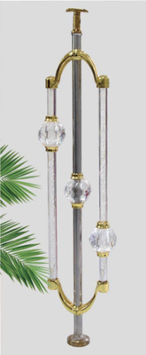 Balustrade en acrylique en tube rond Post Escaliers en cristal Balcon Colonne de pilier pour garde-corps en acrylique Design moderne