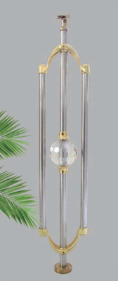 Balustrade en acrylique en tube rond Post Escaliers en cristal Balcon Colonne de pilier pour garde-corps en acrylique Design moderne
