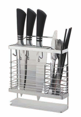 Étagère en acier inoxydable multifonctionnelle pour outils de cuisine