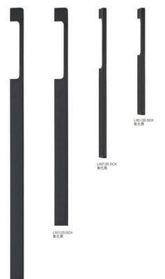 Métal en aluminium style moderne garde-robe noire porte de commerce poignée de l' armoire noire mate