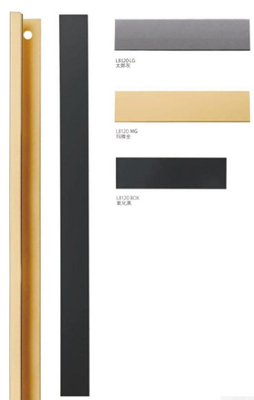 Manche de cabinet en aluminium Mat Ccm Blm Z-noir Abg Ab Matt Or Rose Or