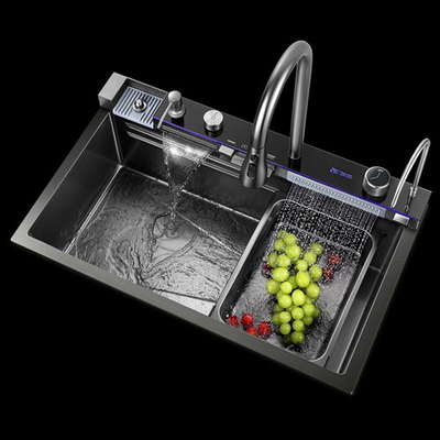 Vente en gros Simple Design Custom Moderne Rectangulaire Métal Lamière Chrome Double Evier de Cuisine Pour Utilisation à domicile