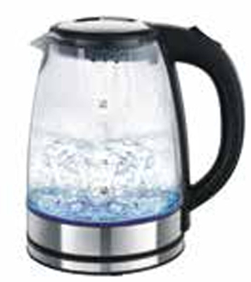 1.8L bouilloire électrique à chaud en verre avec bouillie de lumière bleue fonction d'arrêt automatique