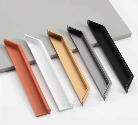 Armoire de tiroir en alliage d'aluminium fente intégrée meubles cachés armoire porte poignée