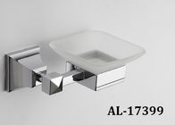 Niveau élevé d'acier inoxydable d'accessoires de salle de bains d'étagère de Doubleglass joli