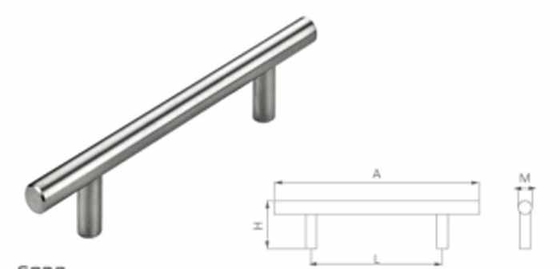 Porte en bois bouton rond en acier inoxydable et fixer la poignée de porte rotative