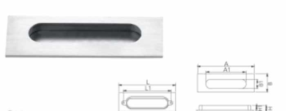 Porte en bois bouton rond en acier inoxydable et fixer la poignée de porte rotative