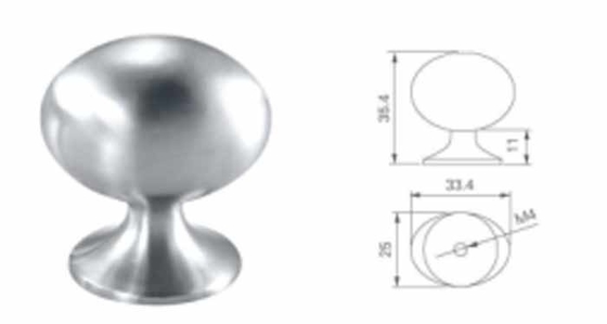 Bouton à bille en acier inoxydable 304 pour meubles Armoire porte tiroir 25mm 30mm Rose séparée Cuisine Chambre à coucher Dresser Hôtel Salon