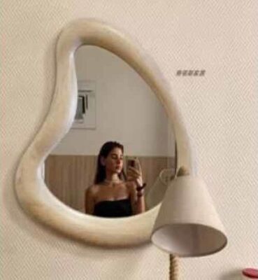 Luxury Home Decorative Large Wavy Shape Irregular Big Standing Mirror Wall Full Body Mirror Full Length Floor Mirror