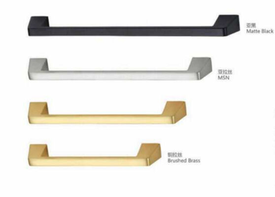 High Quality Cabinet Door Drawer Square Pull Black Matt Kitchen Handle Pull Furniture Hardware