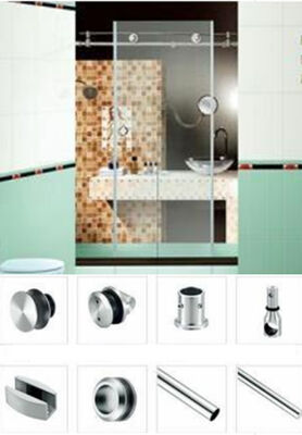 Contemporary Frameless-Type Sliding Glass Shower Room Customized Art Glass Side Opening Waterproof Bathroom for Courtyard Hotels