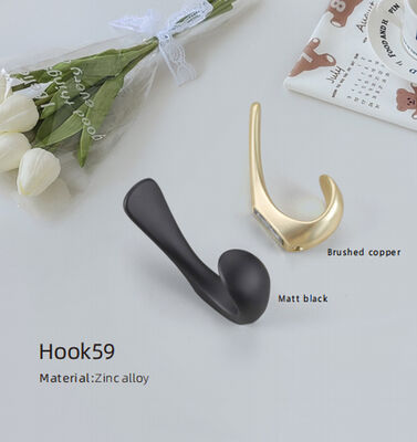 Minimalist Metal Wall Hooks Self-Adhesive Waterproof Single Hook for Clothing 4.5cm Square and Round Design