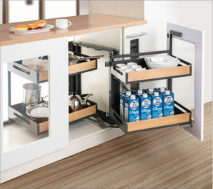 Le coin magique de cuisine en métal d'accessoires de tiroir moderne de Cabinet retirent le panier