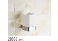 Culbuteur poli Brush Holder de zinc d'accessoires de salle de bains en métal de support de tasse de Tunbler