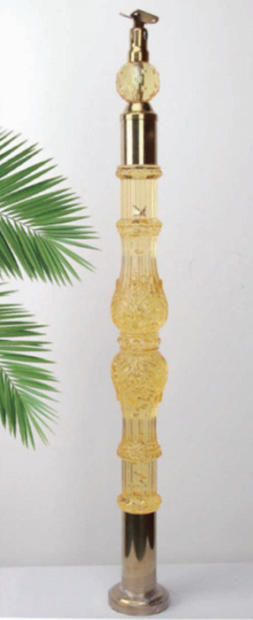 Baluster en cristal acrylique Transparence claire Manche personnalisée Taille or de luxe Décoratif acrylique Stai