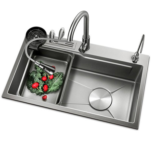 Nano Cuisine 304 en acier inoxydable petit évier fait à la main réservoir unique sous-sol évier de bassin en gros de l'usine de Chine