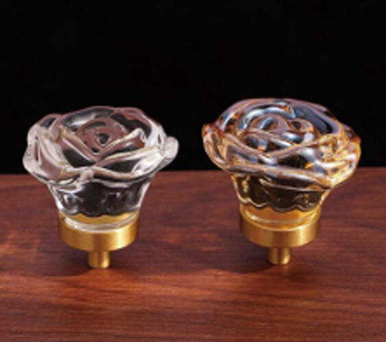 GRH Customized Moulded Brass Crystal Furniture Cabinet Pulls Knobs Wooden Drawer Handles China