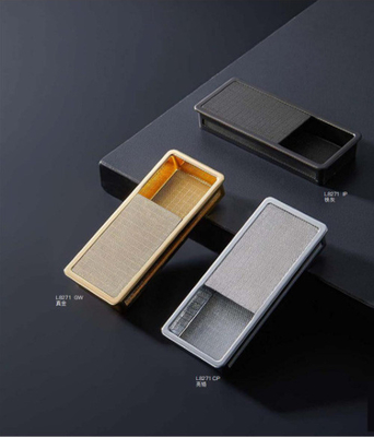 Vente à chaud gros alliage de zinc noir industriel caché encastrée armoire poignée pour boîte à outils