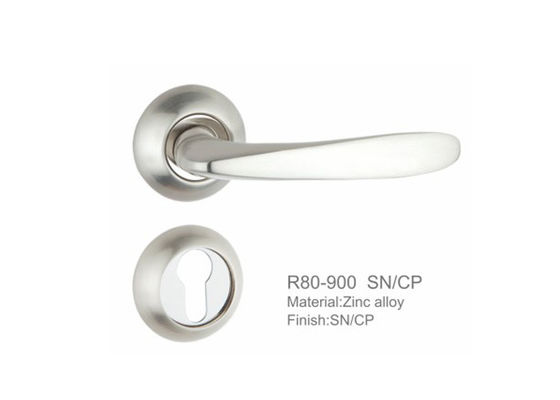 Ensembles internes populaires de bouton de porte, usinage sans heurt de commande numérique par ordinateur de poignée de porte de mortaise de zinc