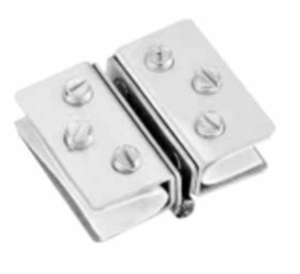 Clampe de verre à 180 degrés réglable à double face en alliage d'aluminium