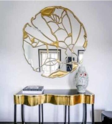 Miroir en aluminium réglable, réutilisable et durable, de forme irrégulière, pratique pour la décoration de la maison et des hôtels