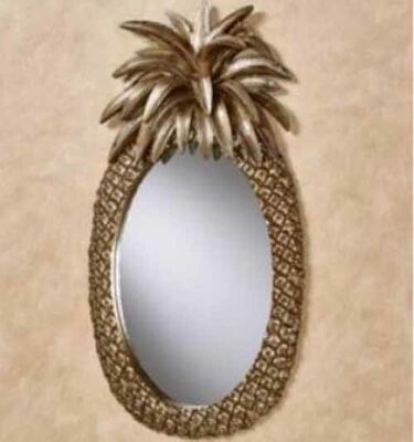 Miroir mural décoratif personnalisé avec cadre en PU, style Art Déco, miroir irrégulier en verre pour salon et chambre à coucher