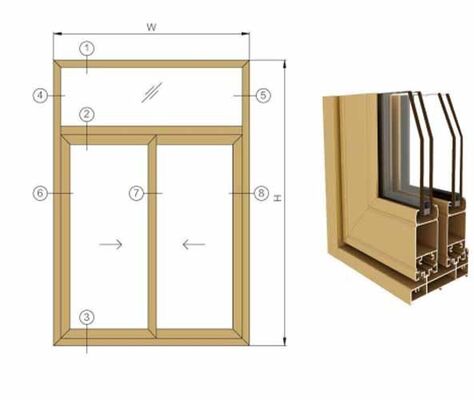 Profilés en alliage d'aluminium série 6000 pour fenêtres et portes, services de cintrage, découpe et soudage, trempe T3-T8, tolérance de 1%