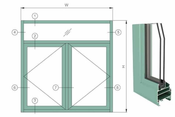 Fenêtres coulissantes en aluminium à double vitrage pour maisons conteneurs selon les normes australiennes à Melbourne