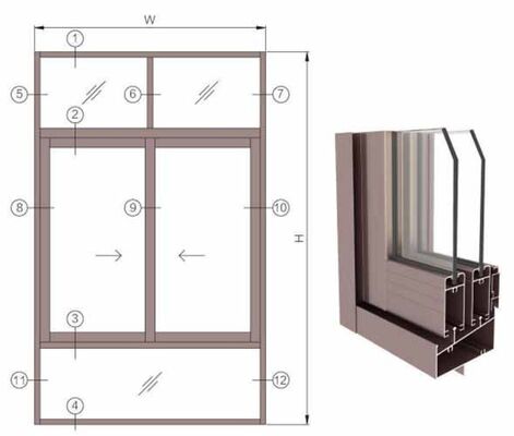 Profilés d'extrusion en aluminium thermolaqué de couleur OEM pour fenêtres et portes coulissantes populaires