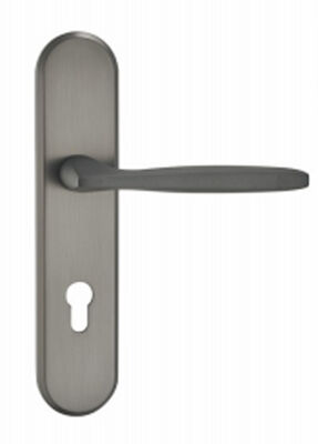 Serrure moderne britannique à pêne demi-tour, serrure de porte à poignée en alliage de zinc gris, serrure intérieure de chambre, porte en bois, serrure silencieuse