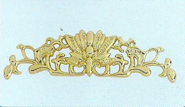 Décalques d'accessoires funèbres de décorations de cercueil et accessoires plaqués or en plastique