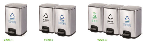 poubelle rectangulaire de pédale d'acier inoxydable de poubelle de la cuisine 30L